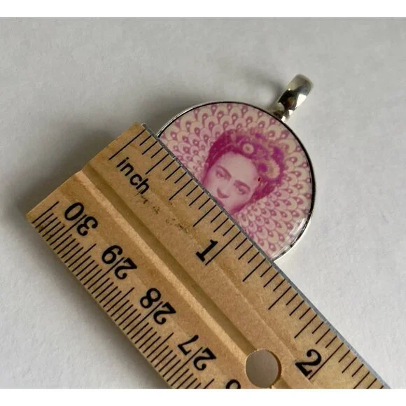 Sterling Silver Frida Kahlo Artisan Pendant - Picture 8 of 16